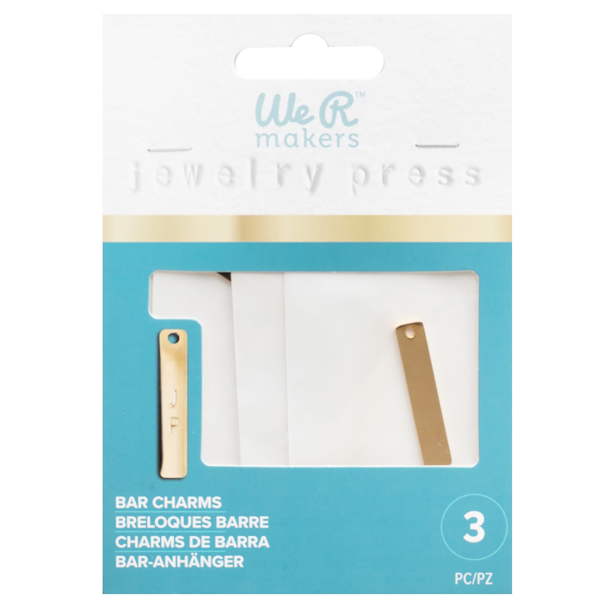 We R Makers Jewelry Press We R Makers – Jewelry Press Stainless Steel Bar Charms – 3 Pack