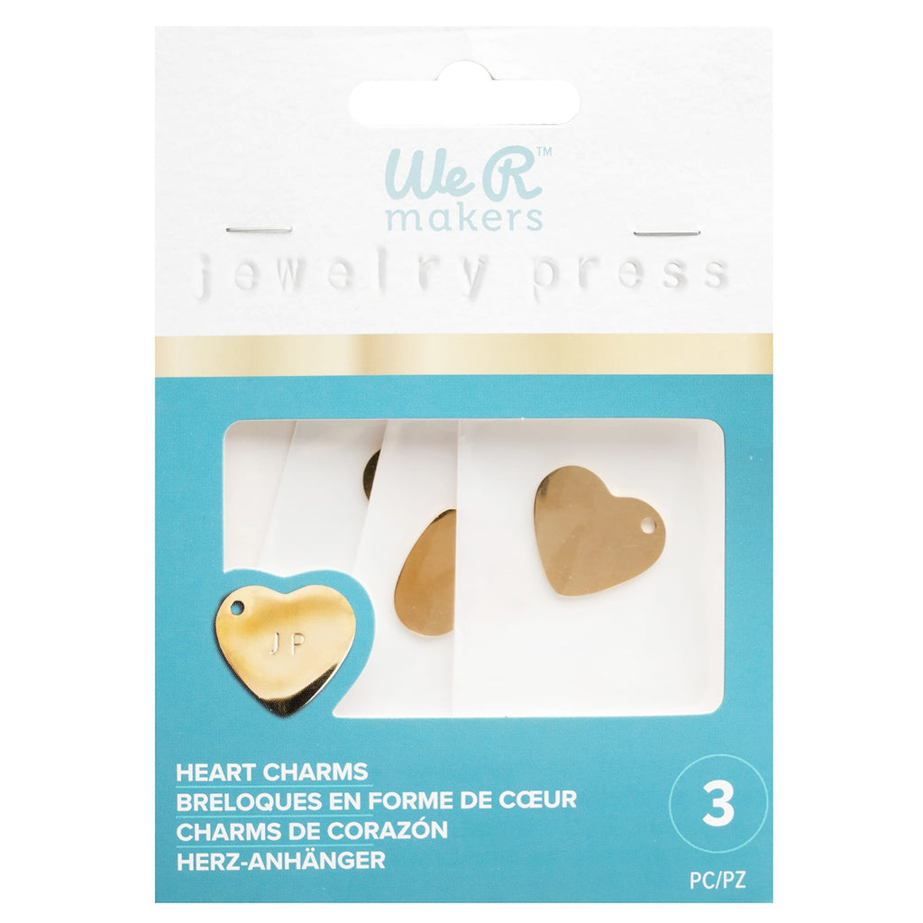 We R Makers Jewelry Press We R Makers – Jewelry Press Stainless Steel Hearts Charms – 3 Pack