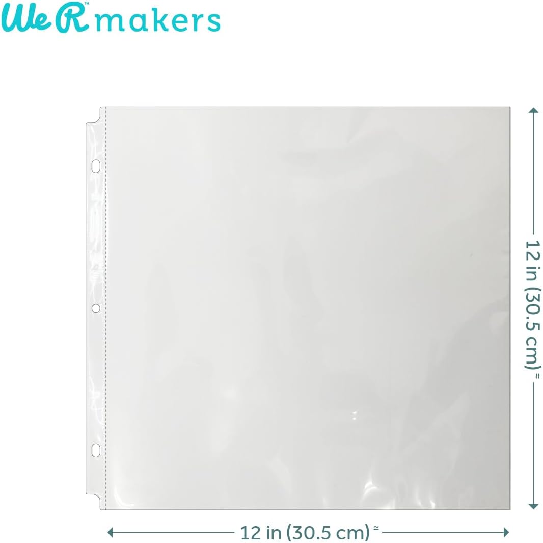 We R Makers Page Protectors We R Makers 12" x 12" Photo Album & Scrapbook Non-Glare Page Protectors, 30 Sleeves (3-Pack)