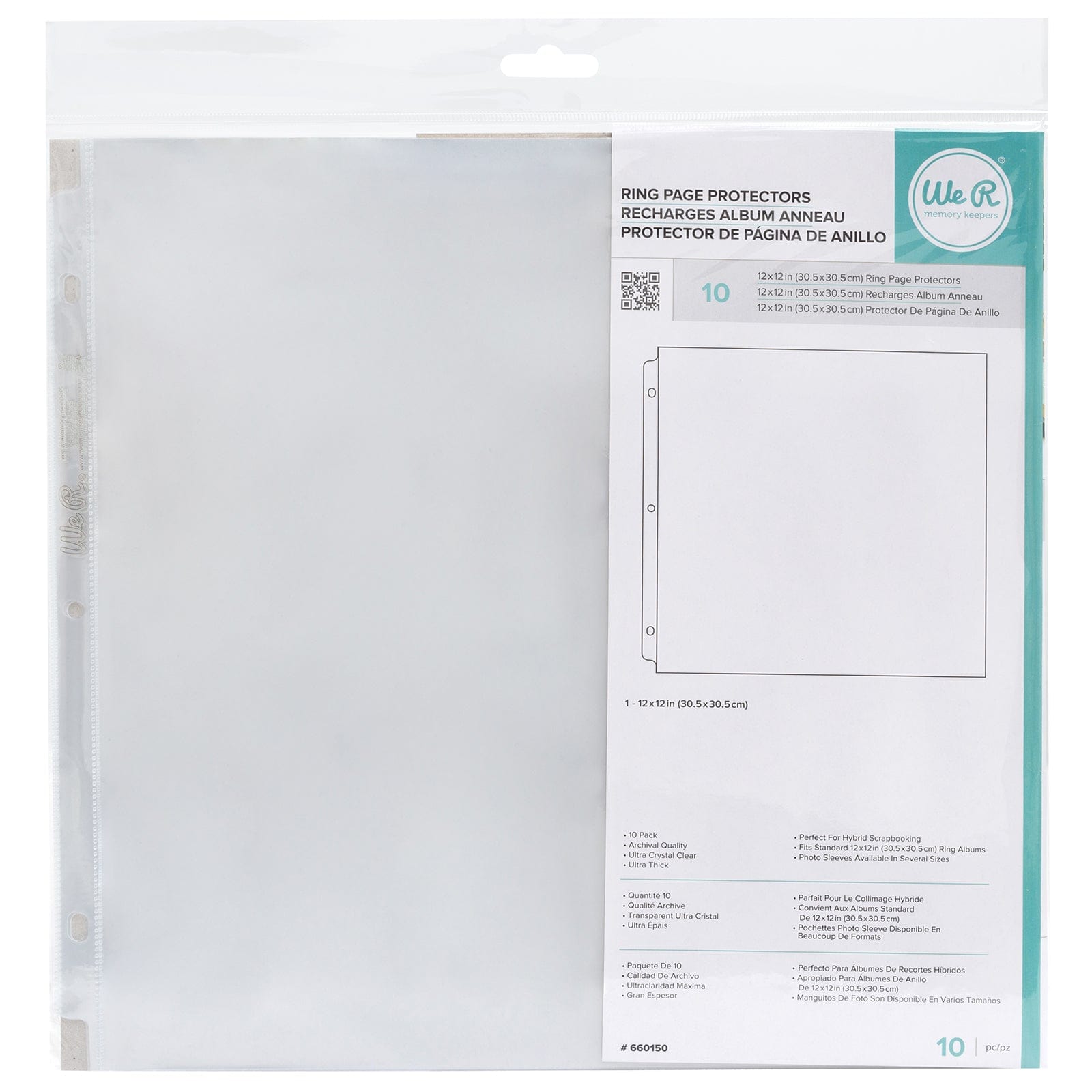 We R Makers Page Protectors We R Makers 12x12 Non-Glare Page Protectors - 10 Pack