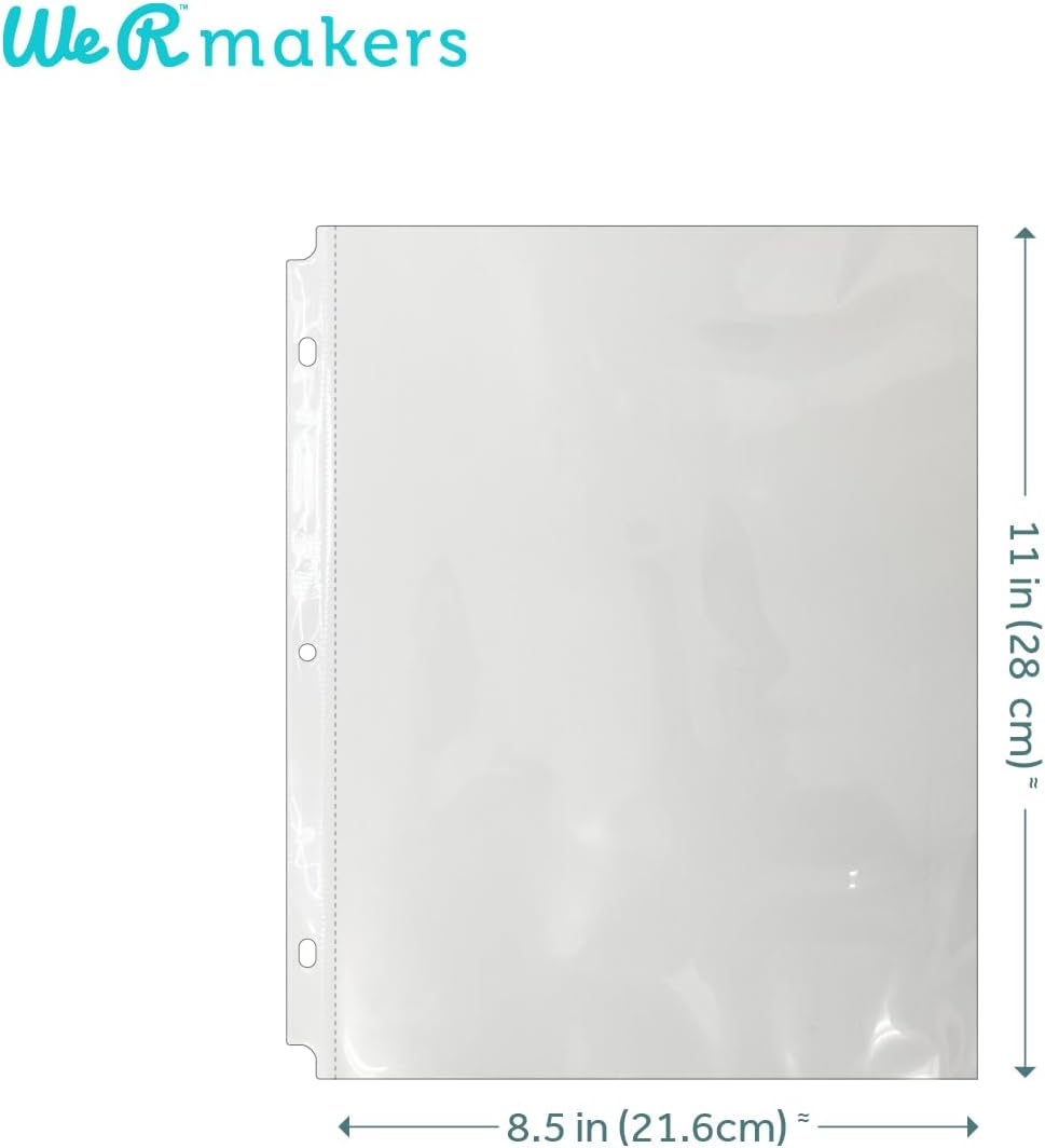 We R Makers Page Protectors We R Makers 8.5" x 11" Photo Album & Scrapbook Non-Glare Page Protectors, 30 Sleeves (3-Pack)