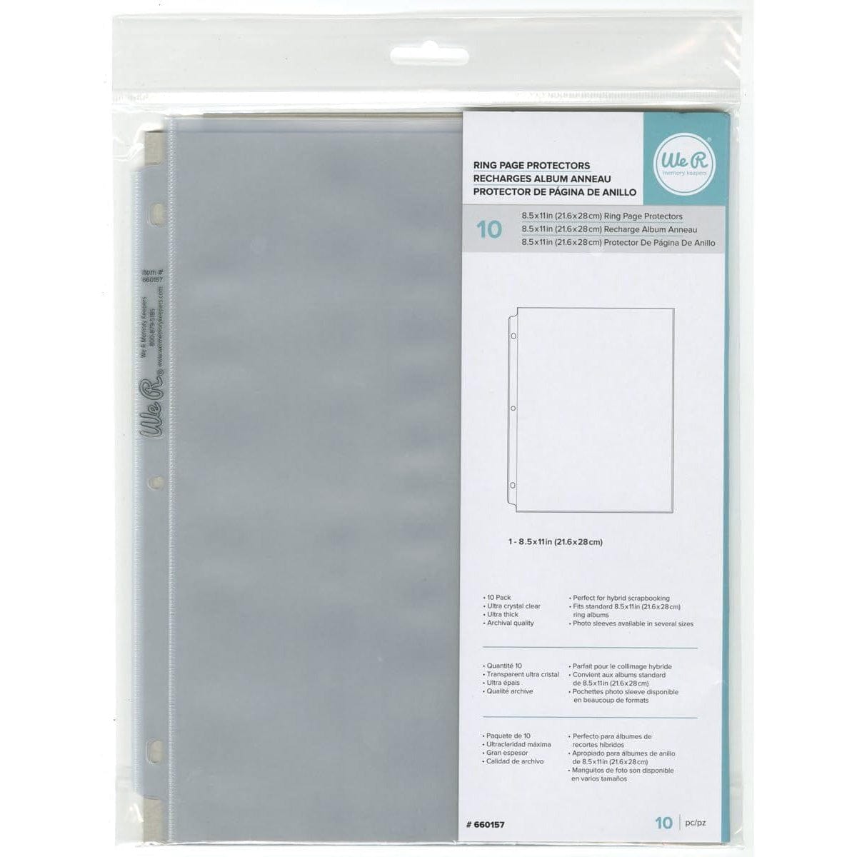 We R Makers Page Protectors We R Makers 8.5x11 Non-Glare Page Protectors - 10 Pack