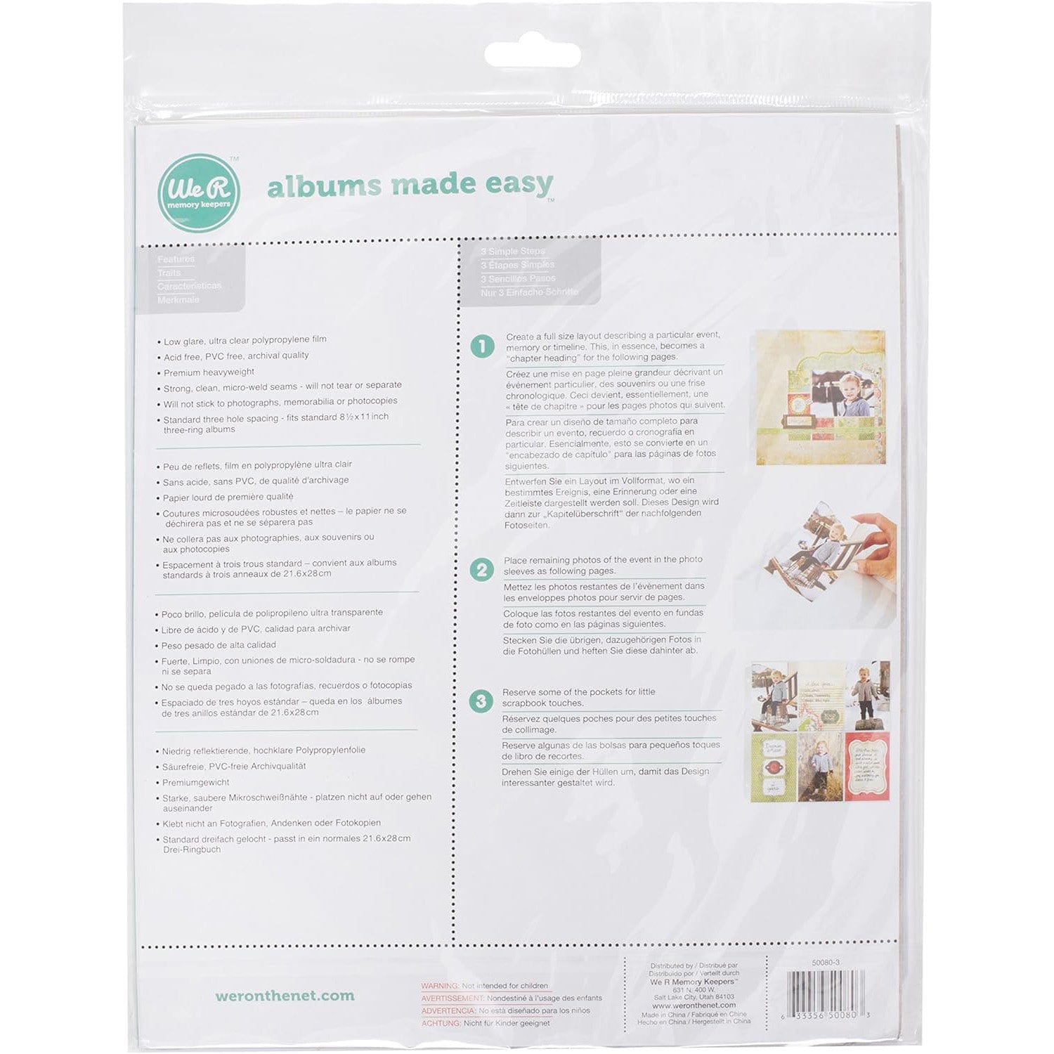 We R Makers Page Protectors We R Makers 8.5x11 Non-Glare Page Protectors - 10 Pack