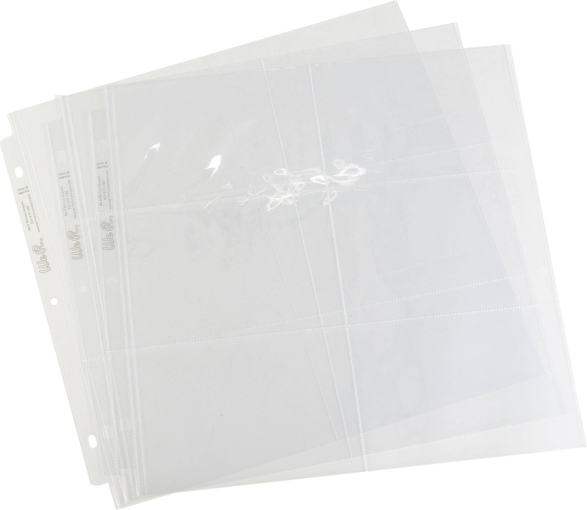 We R Makers Paper Crafts Albums We R Post Bound Photo Sleeves 12"X12" 10/Pkg-Six 4"X6" Pockets