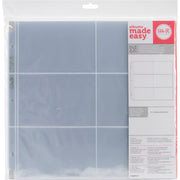 We R Makers Paper Crafts Albums We R Post Bound Photo Sleeves 12"X12" 10/Pkg-Six 4"X6" Pockets
