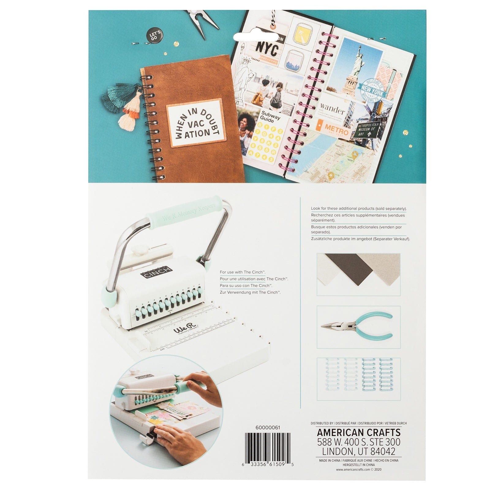 We R Makers Punch Board We R Cinch Book Board 8.5"X11" 2/Pkg-Black