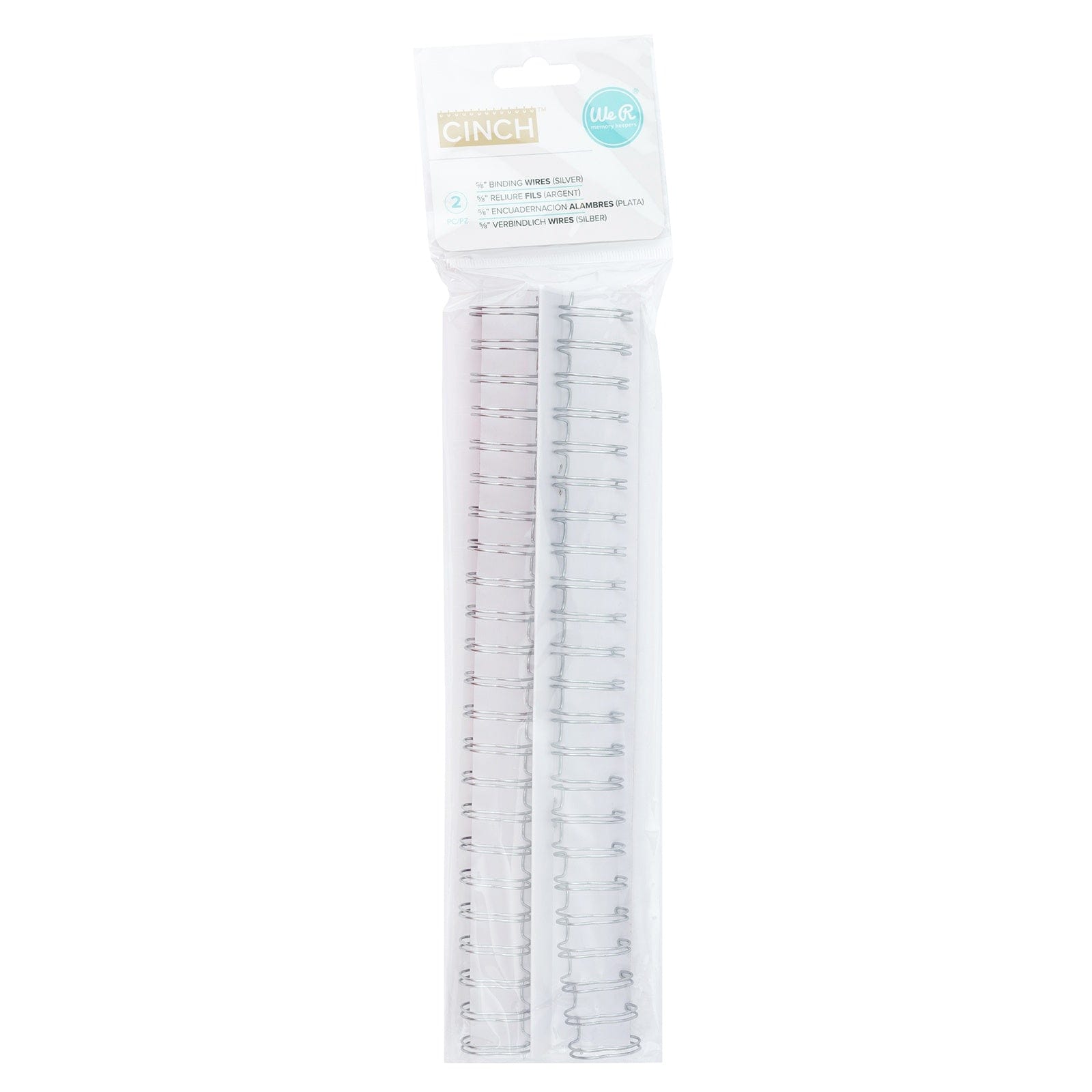 We R Makers Silver Cinch Wires .625" 2/Pkg