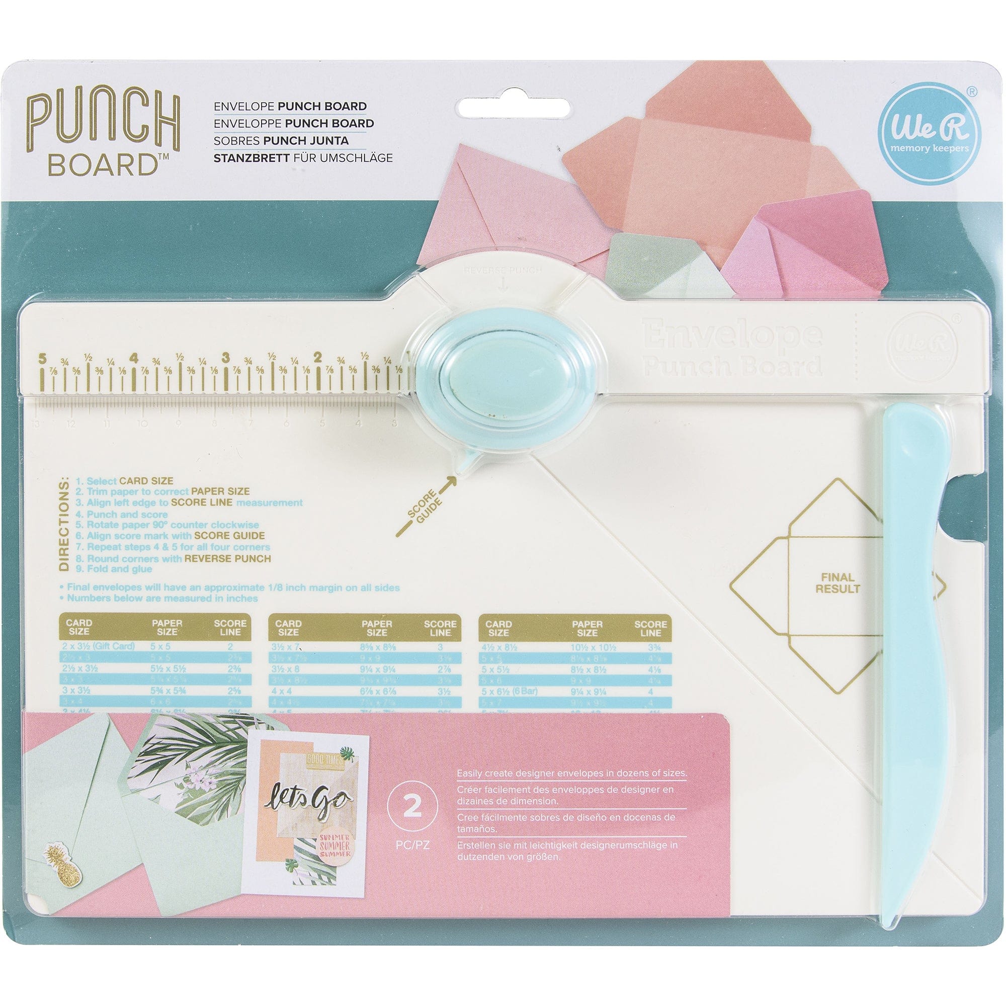 We R Makers Tools We R Envelope Punch Board - 6.75"X10.5"