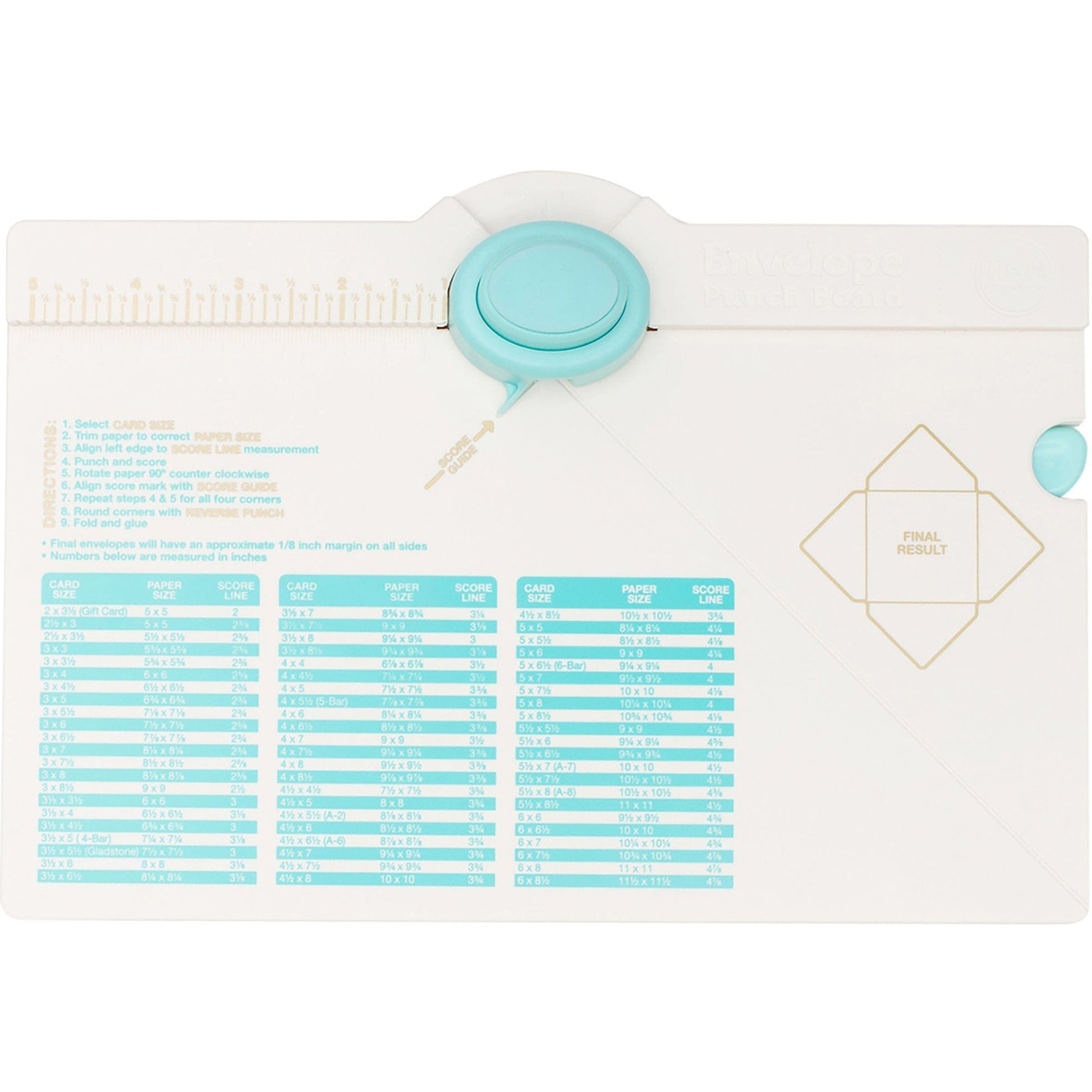 We R Makers Tools We R Envelope Punch Board - 6.75"X10.5"