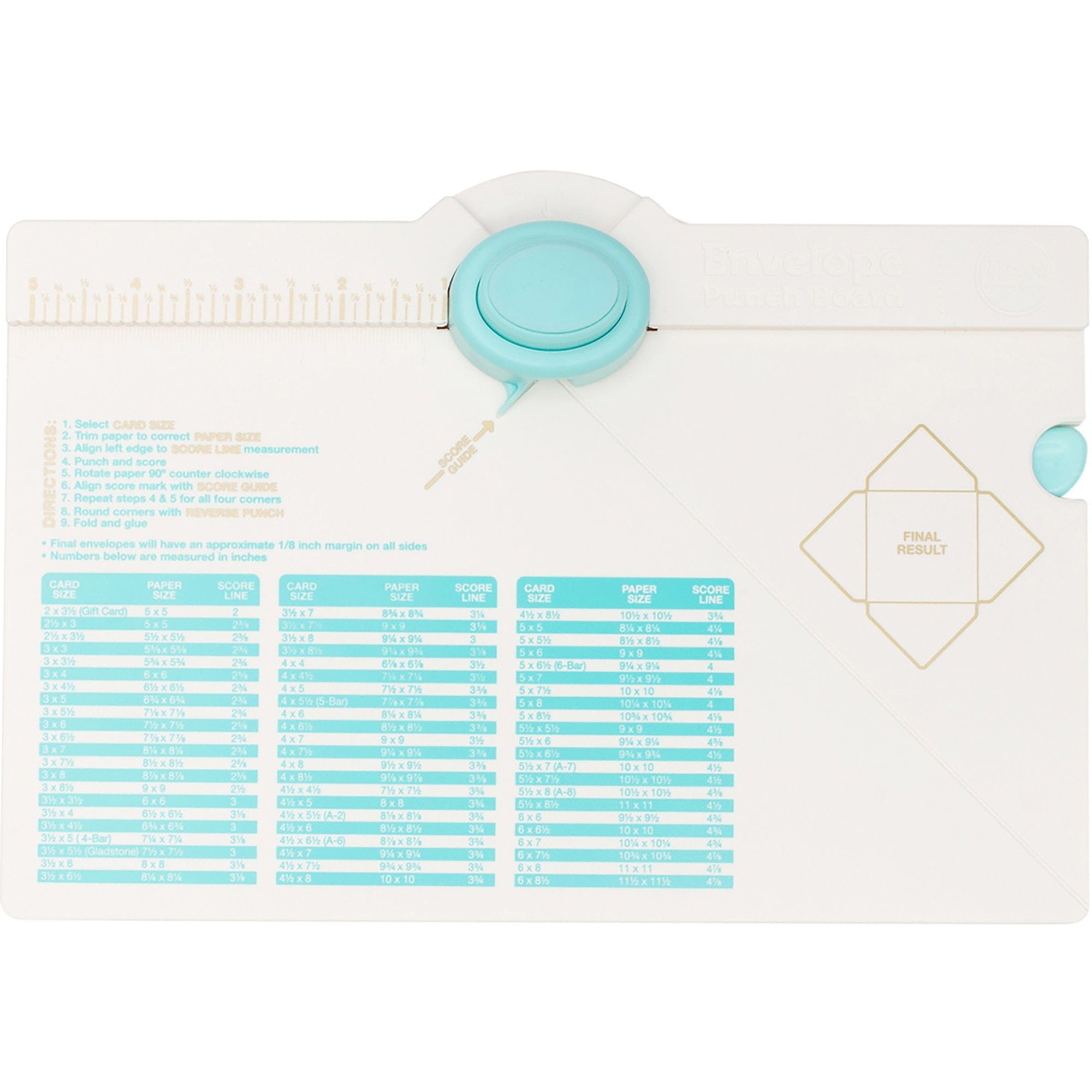 We R Makers Tools We R Envelope Punch Board - 6.75"X10.5"