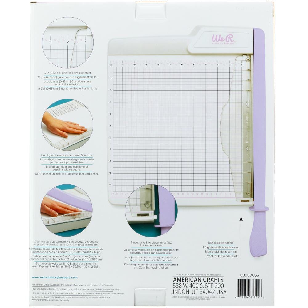 We R Makers Tools We R Large Guillotine Cutter - Lilac