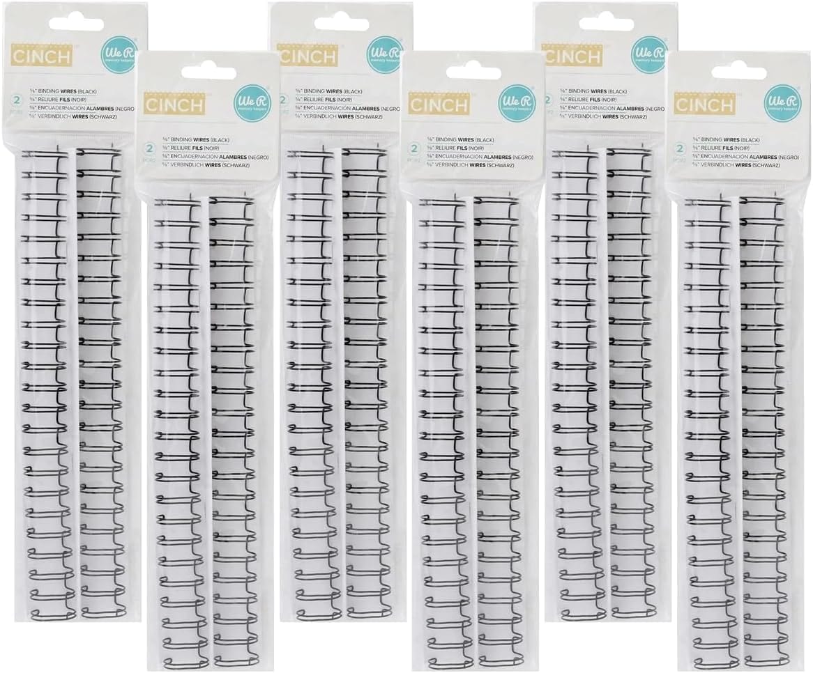 We R Makers We R Makers Cinch Binding Spines 0.625" x 10.5" – 12 Pack Black