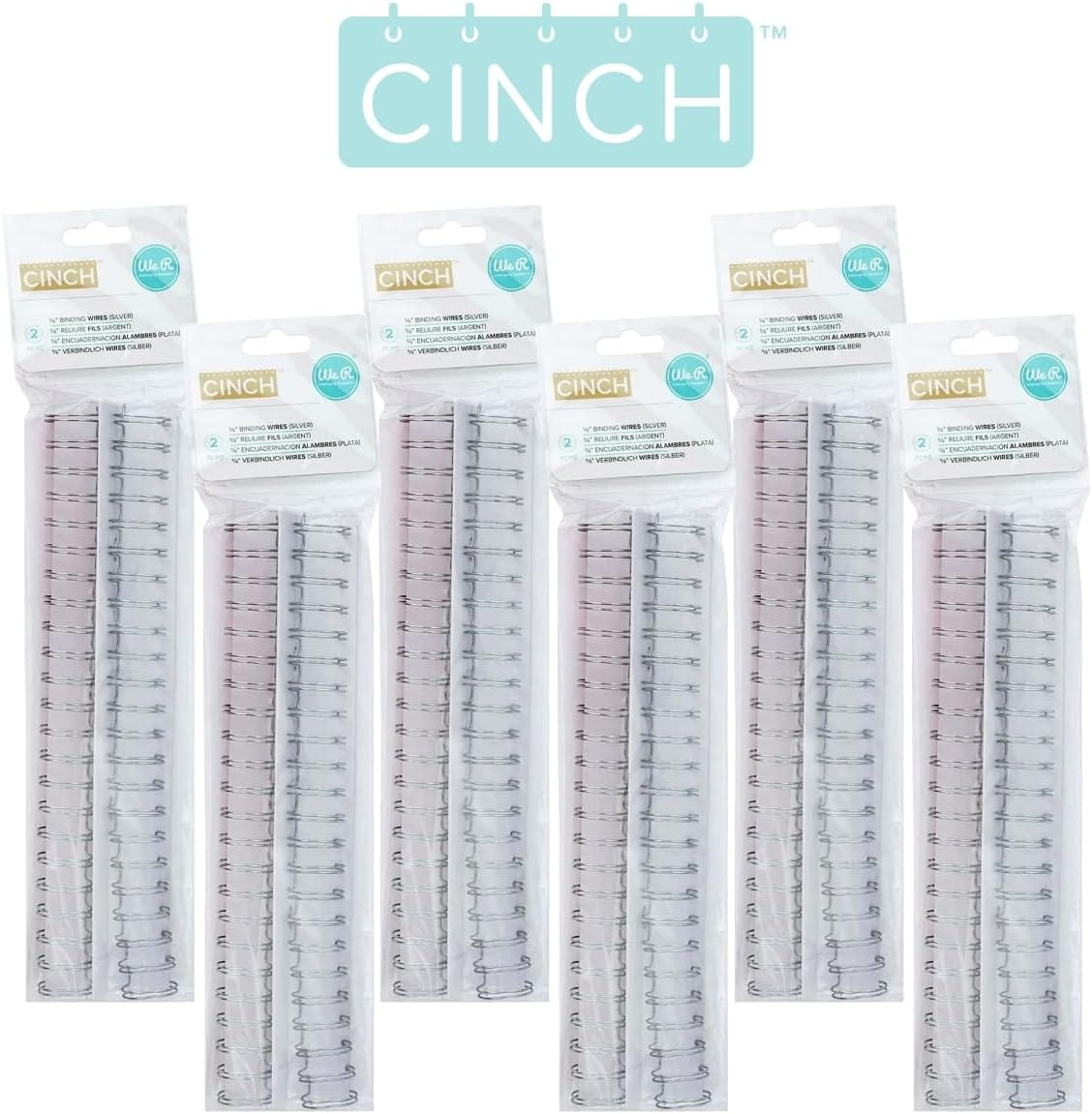 We R Makers We R Makers Cinch Binding Spines 0.625" x 10.5" – 12 Pack Silver
