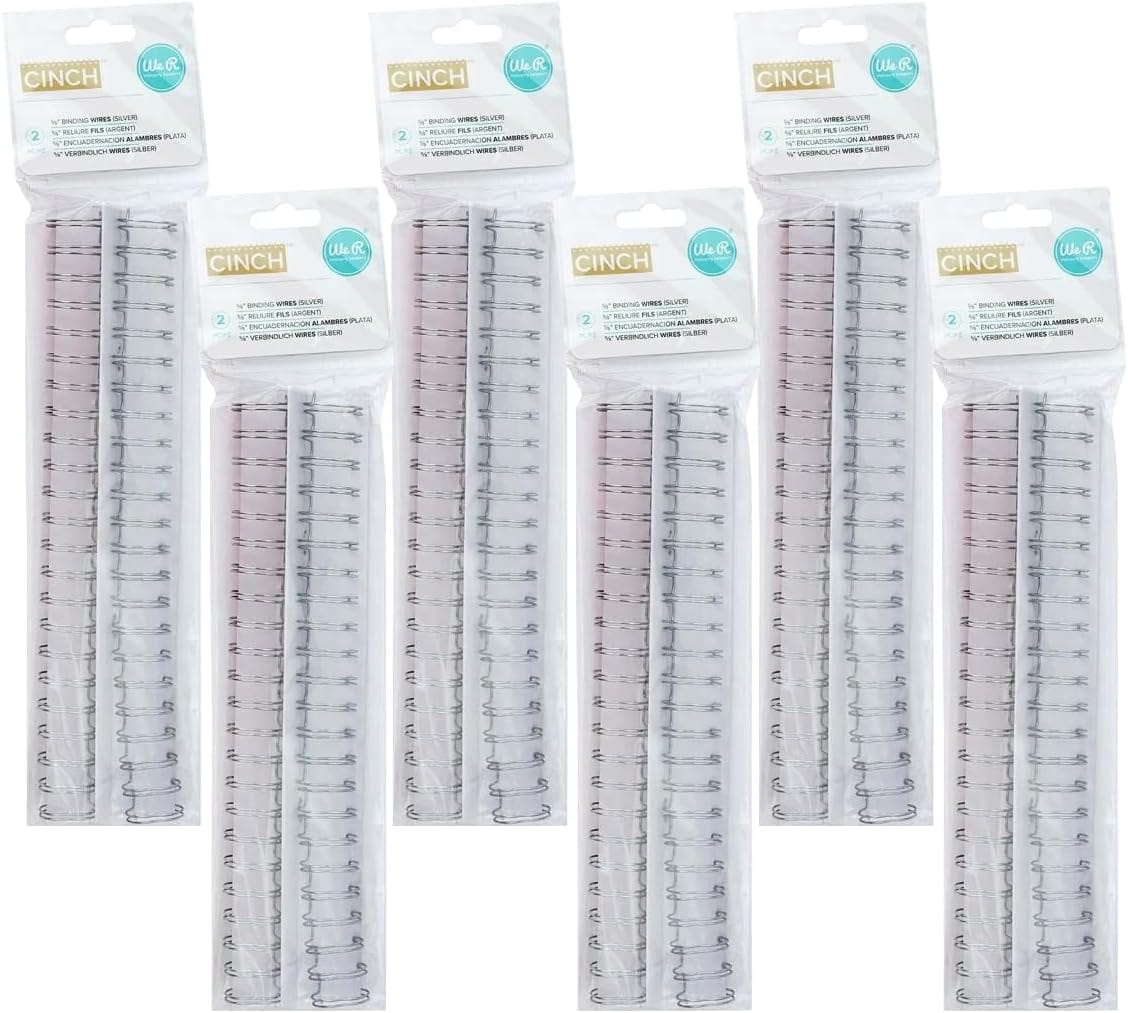 We R Makers We R Makers Cinch Binding Spines 0.625" x 10.5" – 12 Pack Silver