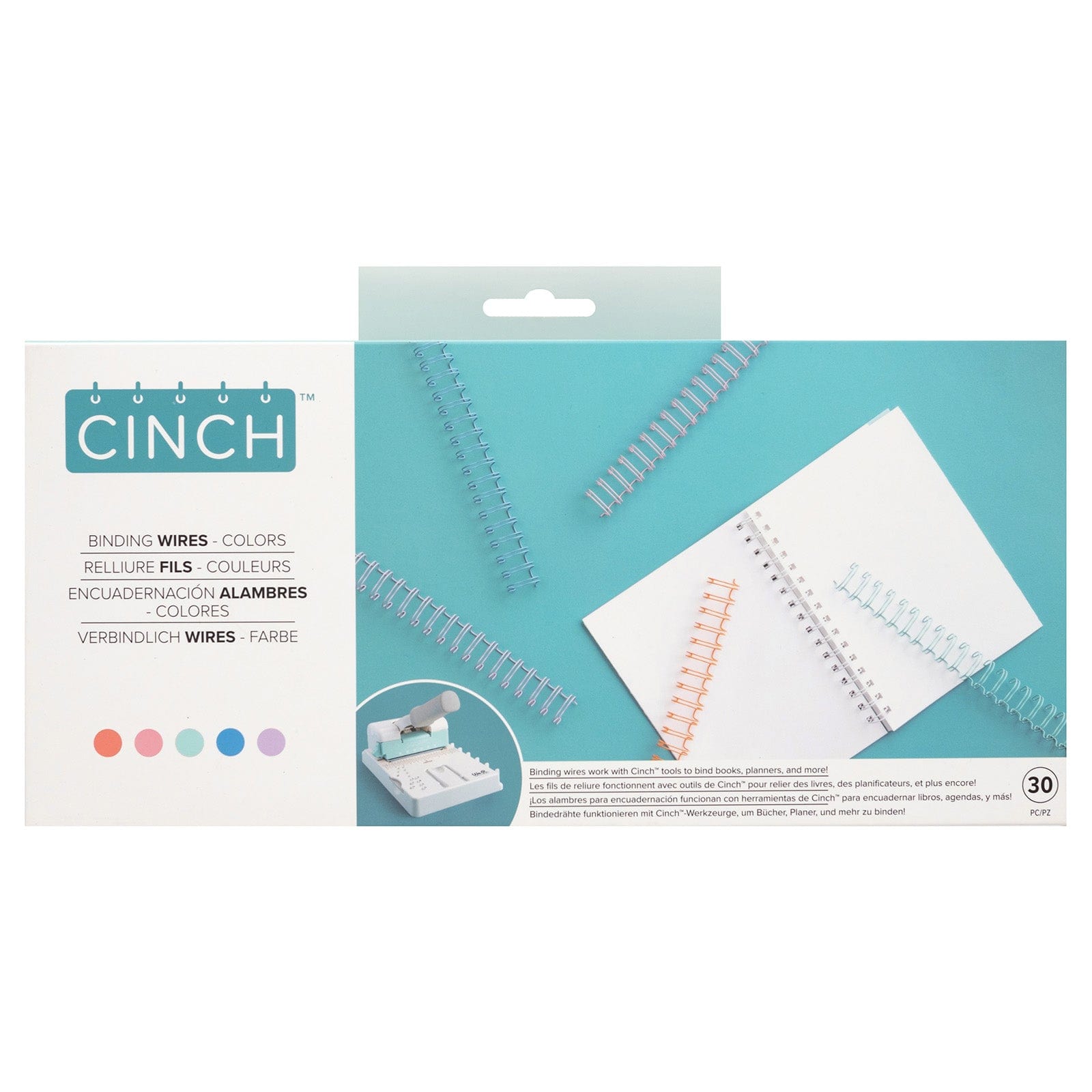 We R Makers We R Memory Keepers Cinch Binding Wires 0.625" – 30 Pack Assorted Colours