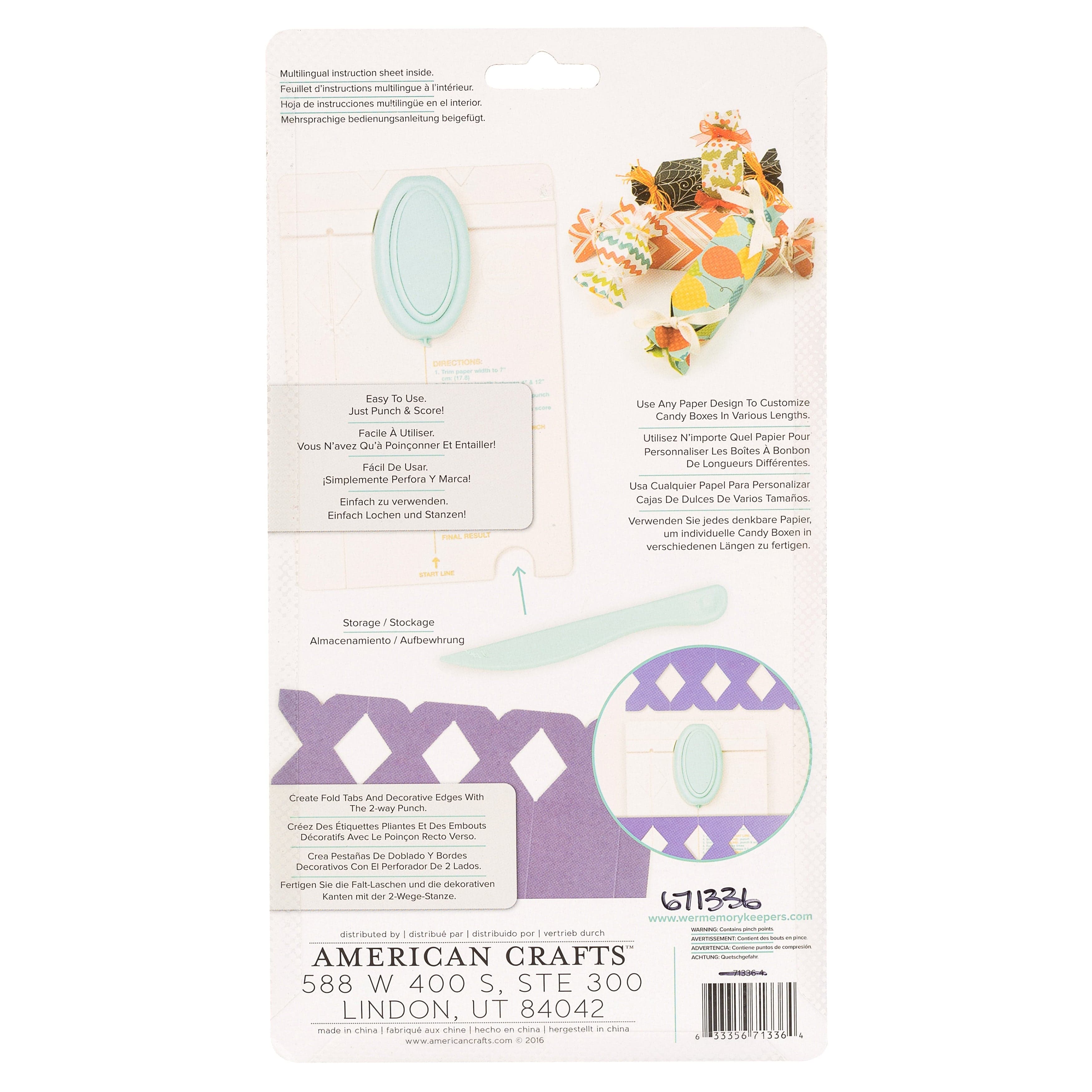 We R Makers We R Memory Keepers Punch Board-Candy Box