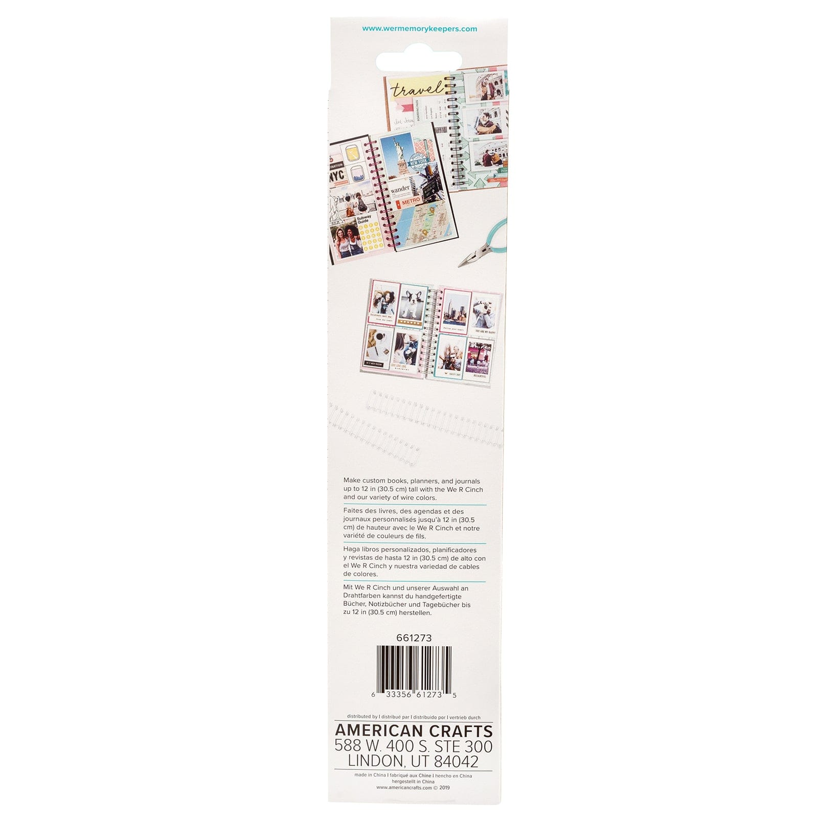 We R We R Memory Keepers Cinch .625" x 10.5" Binding Wires – 4 Pack White