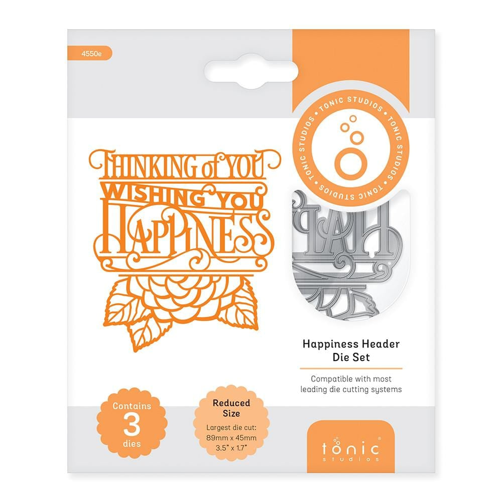 Tonic Studios Die Cutting Tonic Studios - Happiness Header Die Set - 4550E