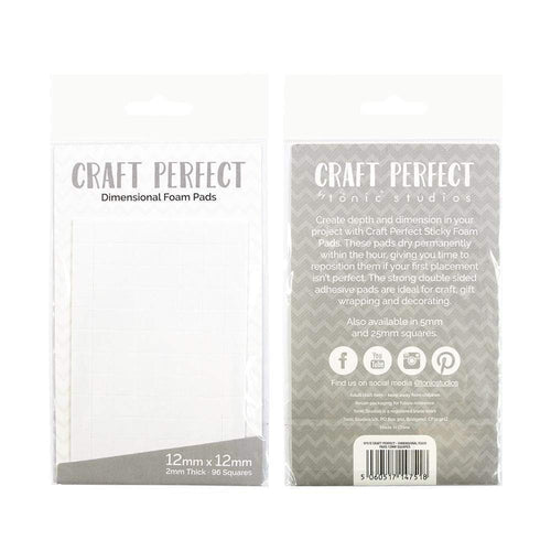 Craft Perfect Adhesives Craft Perfect - Adhesives - Dimensional Foam Pads - 12mm (96 pads)  - 9751e