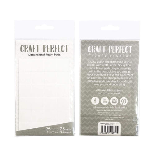 Craft Perfect Adhesives Craft Perfect - Adhesives - Dimensional Foam Pads - 25mm (24 pads)  - 9752e