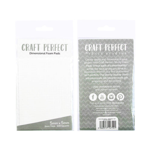 Craft Perfect Adhesives Craft Perfect - Adhesives - Dimensional Foam Pads - 5mm (609 pads)  - 9750e
