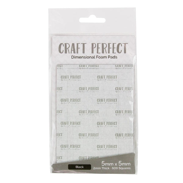 Craft Perfect Adhesives Craft Perfect - Adhesives - Dimensional Foam Pads - Black - 5mm (609 pads)  - 9753e