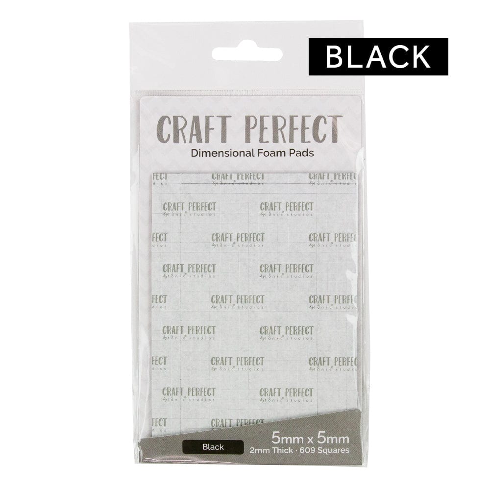 Craft Perfect Adhesives Craft Perfect - Adhesives - Dimensional Foam Pads - Black - 5mm (609 pads)  - 9753e