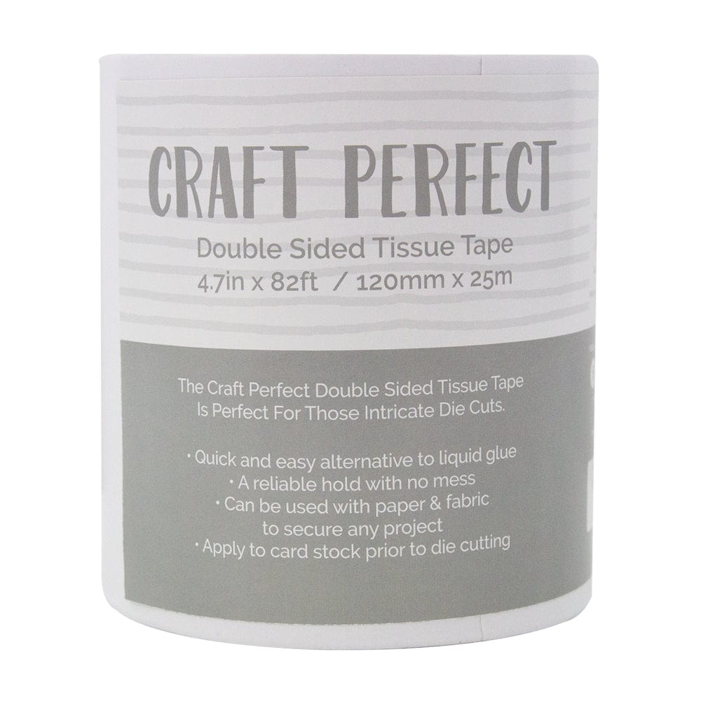 Craft Perfect Adhesives Craft Perfect - Adhesives - Double Sided Tissue Tape - 120mm x 25m - 9742e
