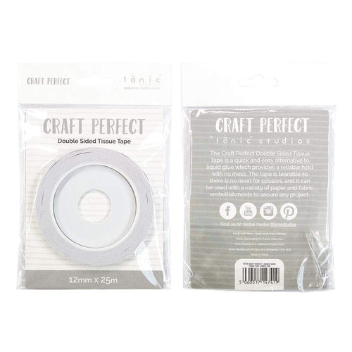Craft Perfect Adhesives Craft Perfect - Adhesives - Double Sided Tissue Tape - 12mm x 25m - 9741e