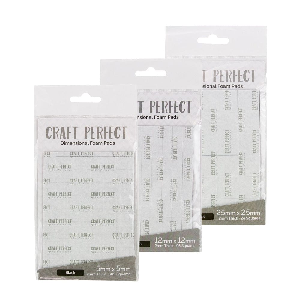 Craft Perfect bundle Adhesives - Black Dimensional Foam Pads Bundle - CBCP05