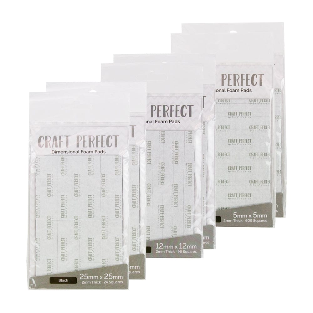 Craft Perfect bundle Adhesives - Black Dimensional Foam Pads Bundle - MD05