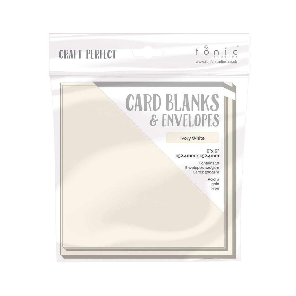 Craft Perfect Card Blanks & Envelopes Craft Perfect - 10 Card Blanks & Envelopes - Ivory White - 6