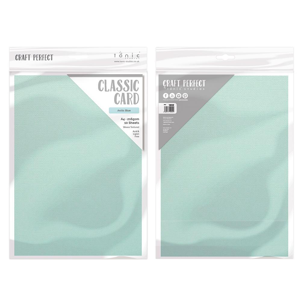 Craft Perfect Classic Card Craft Perfect - Classic Card  - Arctic Blue - Weave Textured - A4(10/PK) - 9044e
