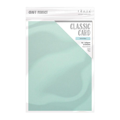 Craft Perfect Classic Card Craft Perfect - Classic Card  - Arctic Blue - Weave Textured - A4(10/PK) - 9044e