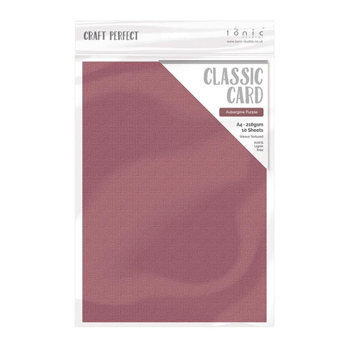Craft Perfect Classic Card Craft Perfect - Classic Card - Aubergine Purple - A4 - 216gsm - 10 Sheets - 9057E