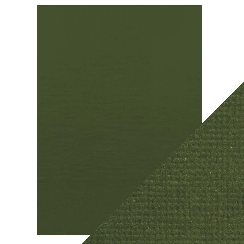 Craft Perfect Classic Card Craft Perfect - Classic Card  - Avocado Green - Weave Textured - A4 - 10 Pack - 9038e