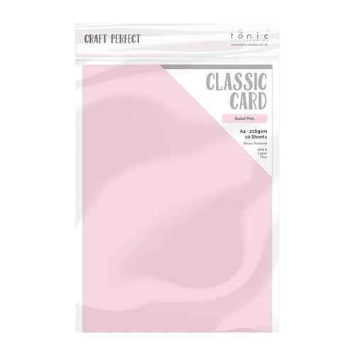 Craft Perfect Classic Card Craft Perfect - Classic Card  - Ballet Pink - Weave Textured - A4(10/PK) - 9089e