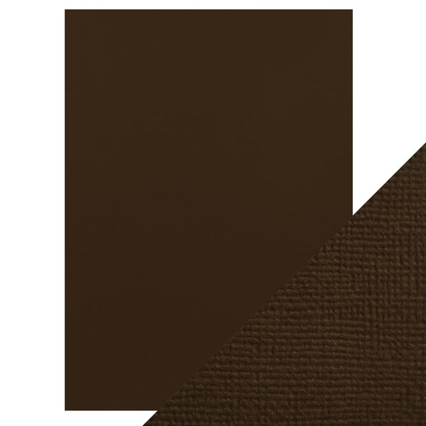 Craft Perfect Classic Card Craft Perfect - Classic Card  - Espresso Brown - Weave Textured - A4(10/PK) - 9024e