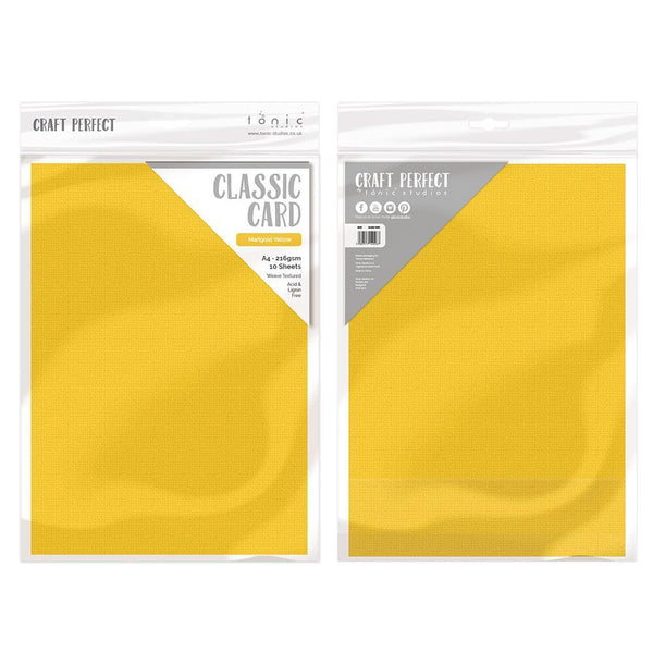 Craft Perfect Classic Card Craft Perfect - Classic Card - Marigold Yellow - A4 - 216gsm - 10 Sheets - 9028E