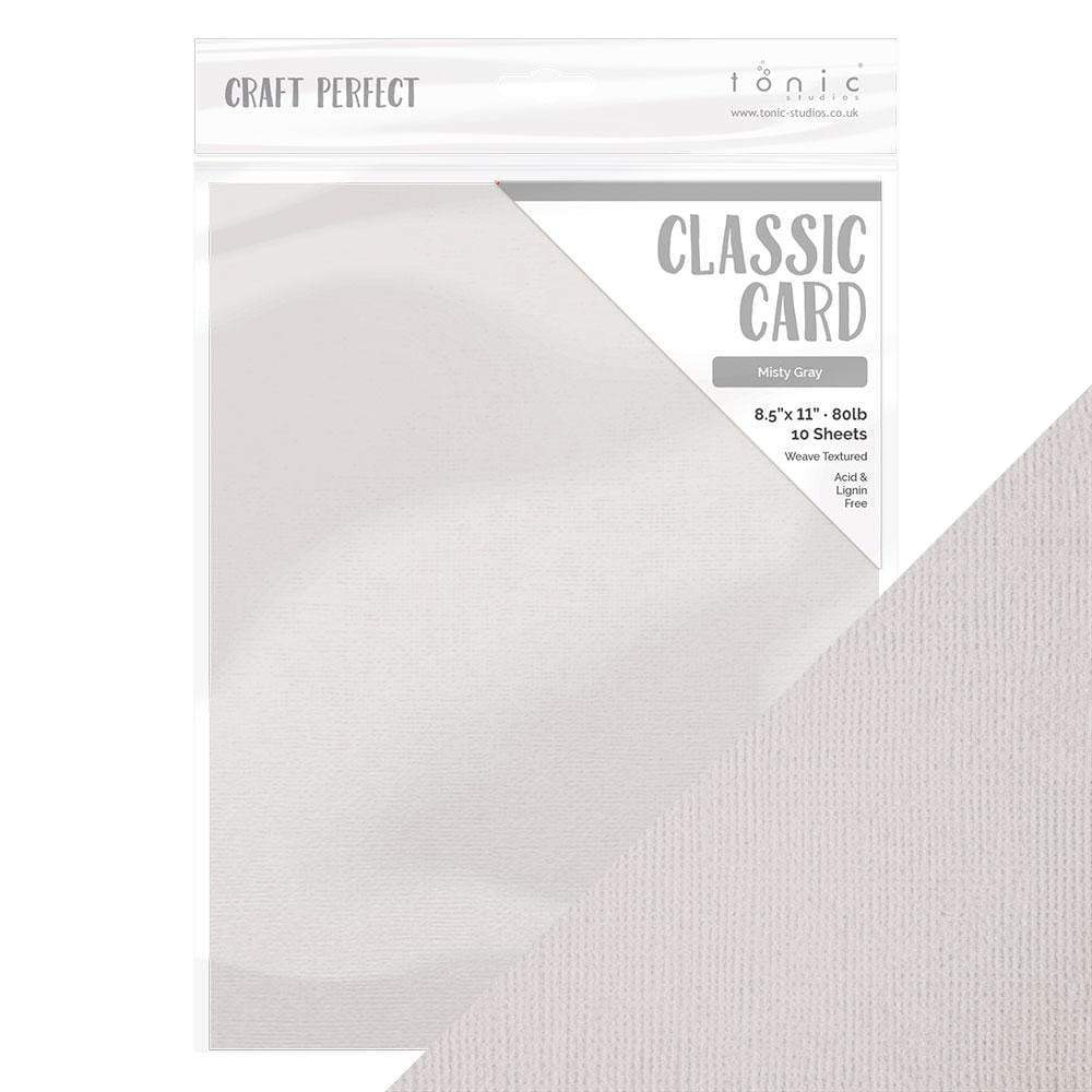 Craft Perfect Classic Card Craft Perfect - Classic Card - Misty Grey - Weave Textured - A4 (10/PK) - 9017E