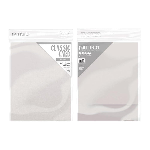 Craft Perfect Classic Card Craft Perfect - Classic Card - Misty Grey - Weave Textured - A4 (10/PK) - 9017E