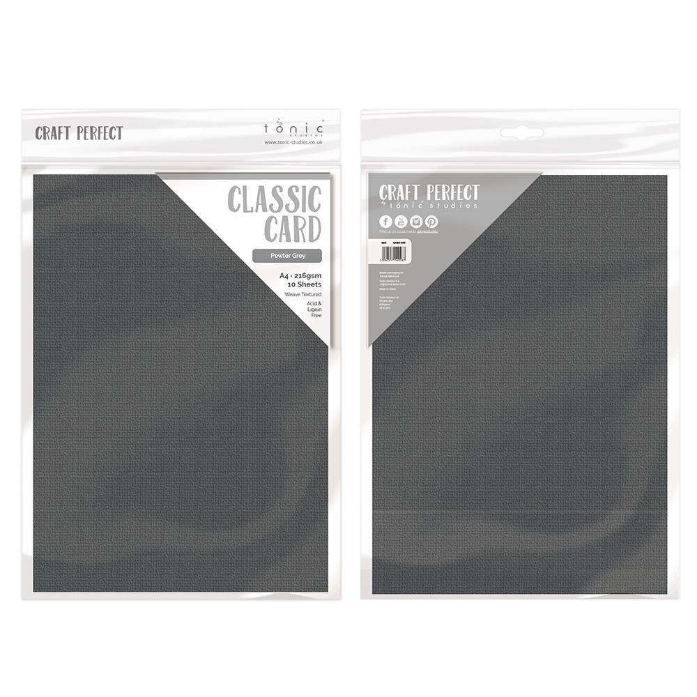 Craft Perfect Classic Card Craft Perfect - Classic Card - Pewter Grey - A4 - 216gsm - 10 Sheets - 9022E