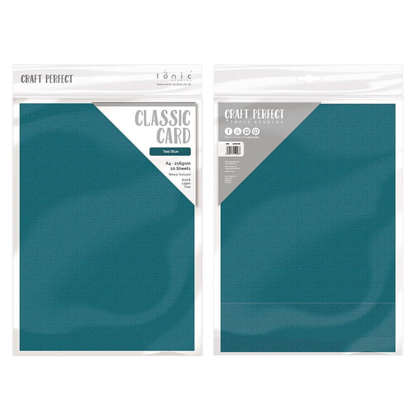 Craft Perfect Classic Card Craft Perfect - Classic Card - Teal Blue - A4 - 216gsm - 10 Sheets - 9039E