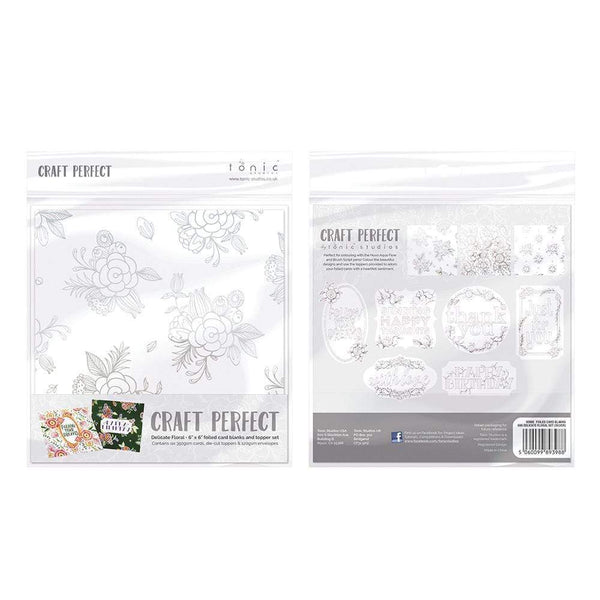 Craft Perfect Foiled Card Blanks Craft Perfect - Foiled Card Blanks - Delicate Floral Set - 9398E