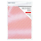 Load image into Gallery viewer, Craft Perfect Foiled Kraft Card Craft Perfect - Foiled Kraft Card - Candy Stripe - A4 (5/PK) - 9351E