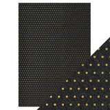 Load image into Gallery viewer, Craft Perfect Foiled Kraft Card Craft Perfect - Foiled Kraft Card - Golden Polkadot - A4 (5/pk) - 9344e