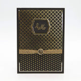 Load image into Gallery viewer, Craft Perfect Foiled Kraft Card Craft Perfect - Foiled Kraft Card - Golden Polkadot - A4 (5/pk) - 9344e