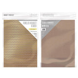 Load image into Gallery viewer, Craft Perfect Foiled Kraft Card Craft Perfect - Foiled Kraft Card - Golden Zig Zag - A4 (5/pk) - 9340e