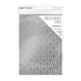 Load image into Gallery viewer, Craft Perfect Foiled Kraft Card Craft Perfect - Foiled Kraft Card - Silver Damsak - A4 (5/pk) - 9343e