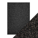 Load image into Gallery viewer, Craft Perfect Glitter Card Craft Perfect - Glitter Card - Black Sapphire	A4 - 250gsm - 5 Sheets - 9943E